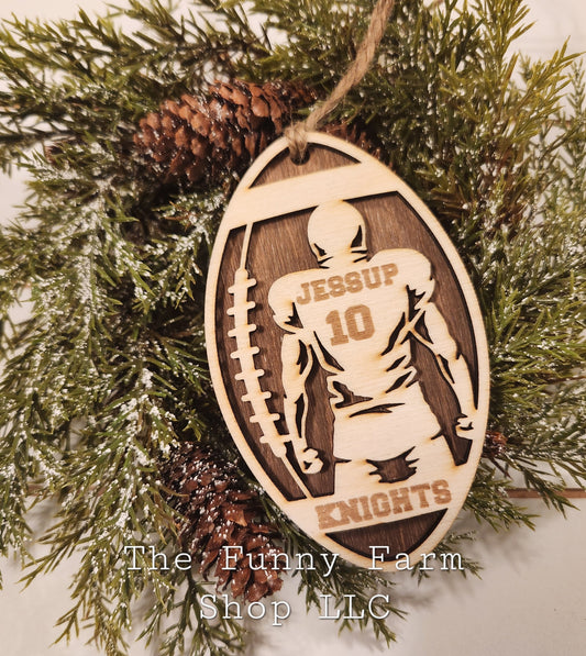 Personalized Football Ornament