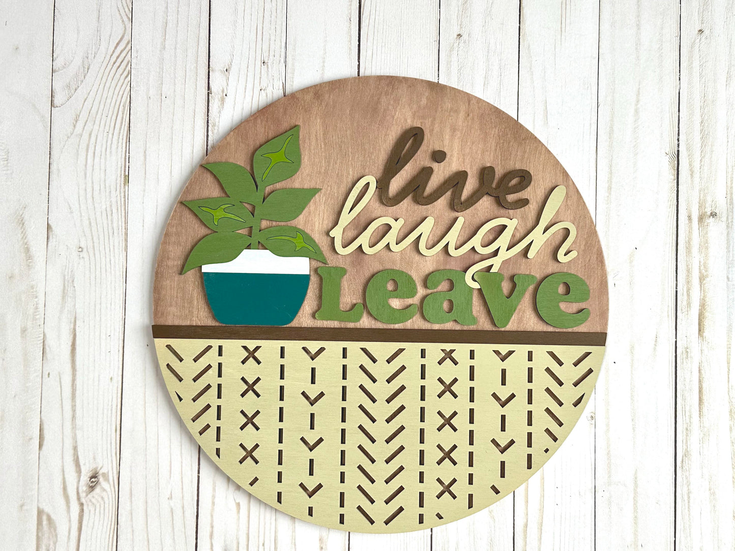 Live, Laugh, Leave Round DIY Kit