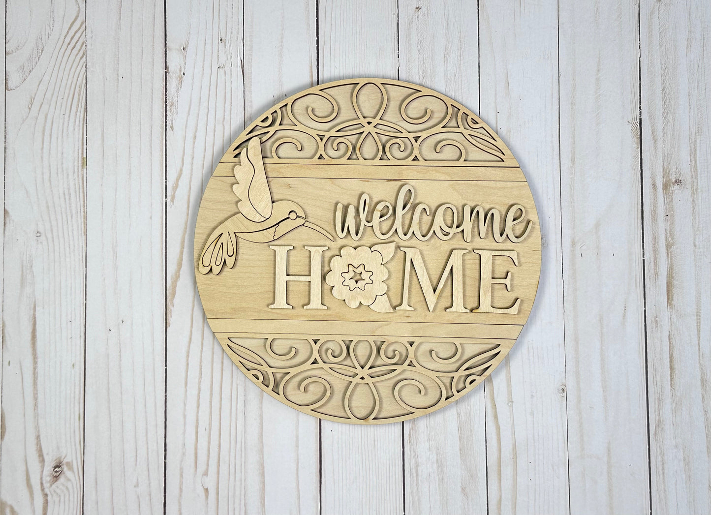 Hummingbird Welcome Home Round DIY Kit