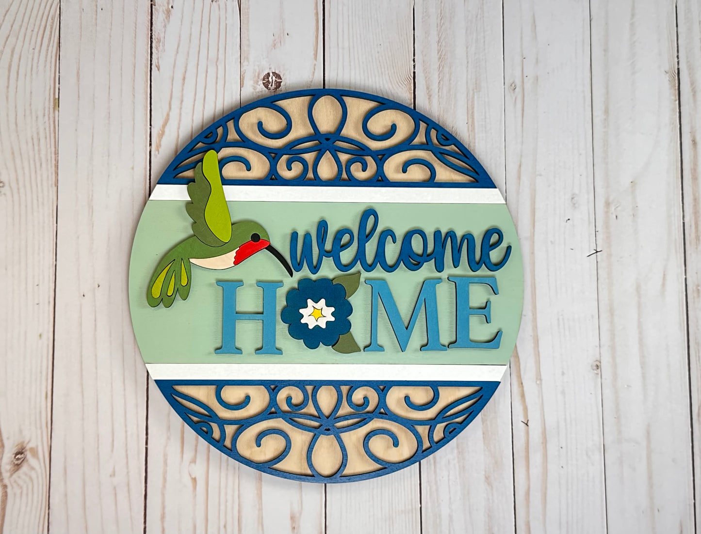 Hummingbird Welcome Home Round DIY Kit