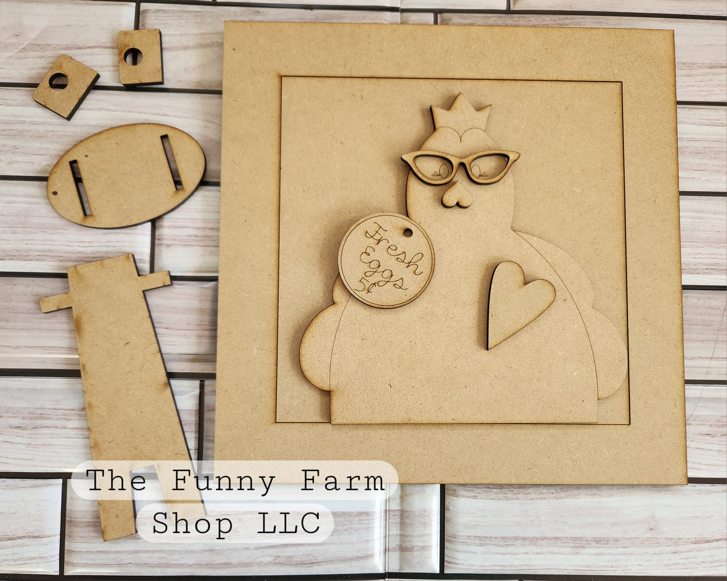 Funky Chicken with Glasses DIY Kit