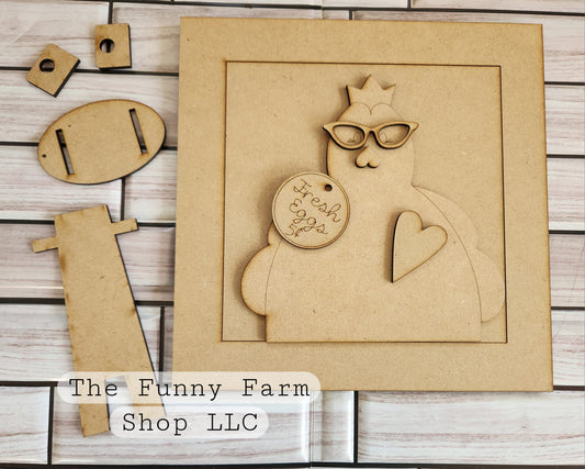 Funky Chicken with Glasses DIY Kit