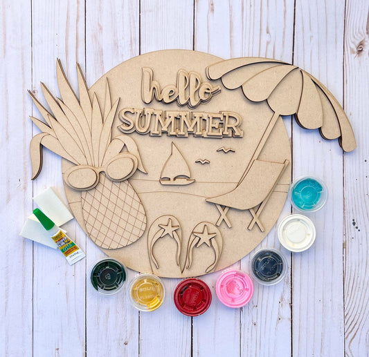 Hello Summer Sign DIY Kit